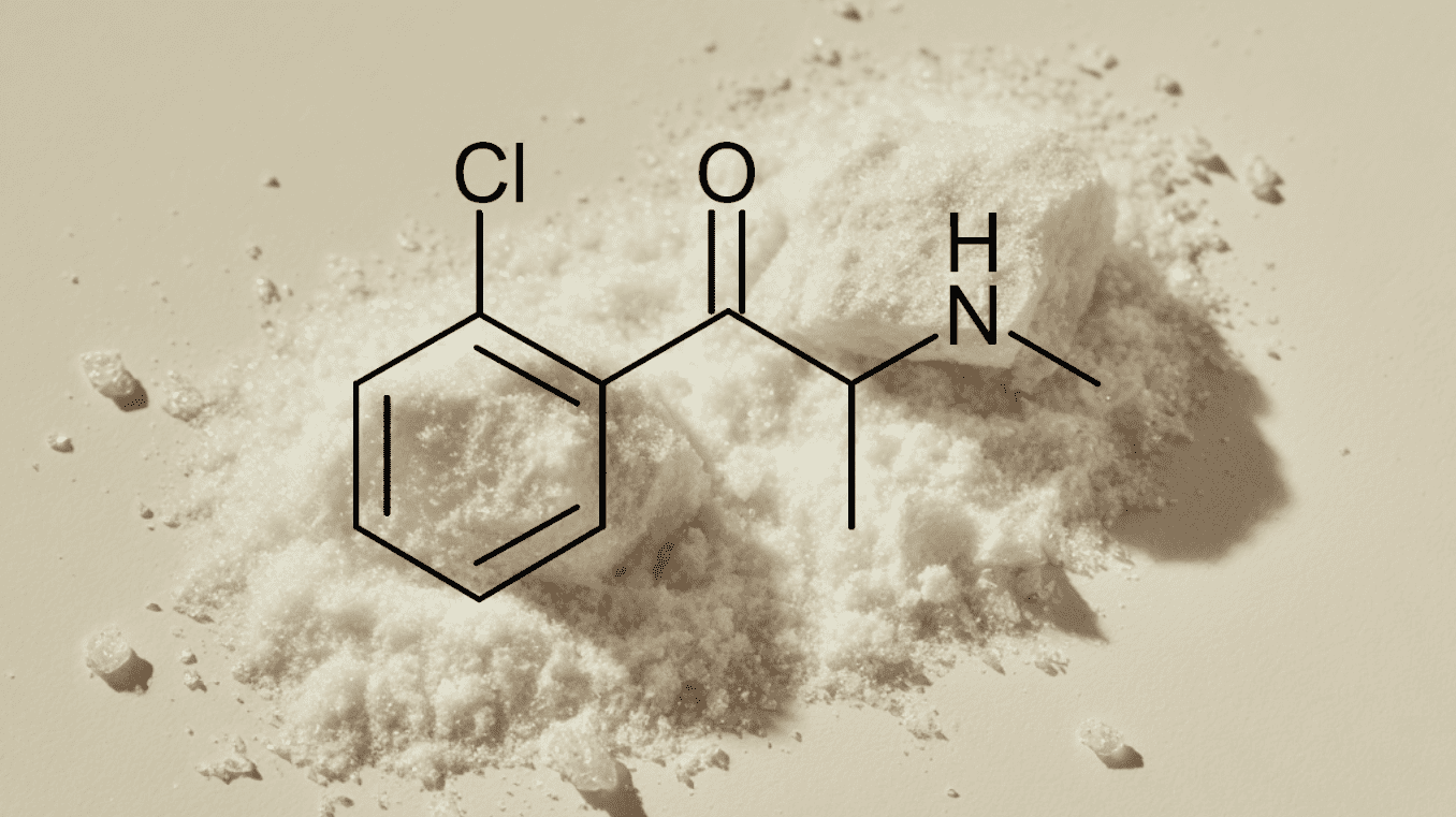 2-CMC is a white crystalline powder with a slight yellow tone