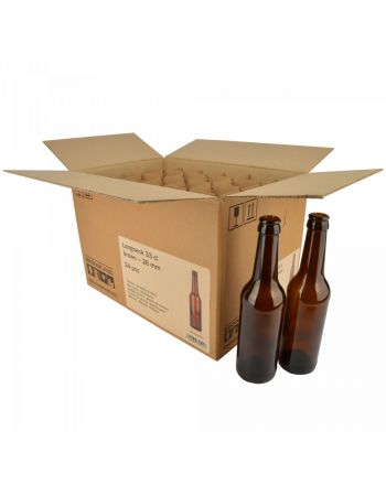 Beer bottle Longneck 33 cl, brown, 26 mm, box 24 pcs.