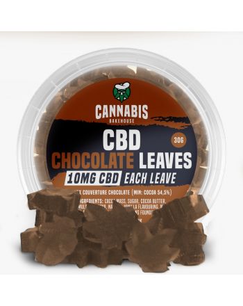 Cannabis Chocolate Leaves, CBD chocolade