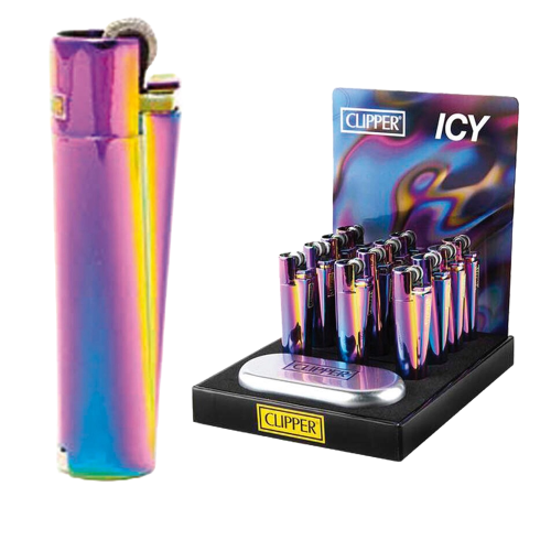 Sale. Clipper Original Metal Mechero arco iris, Icy metal con caja
