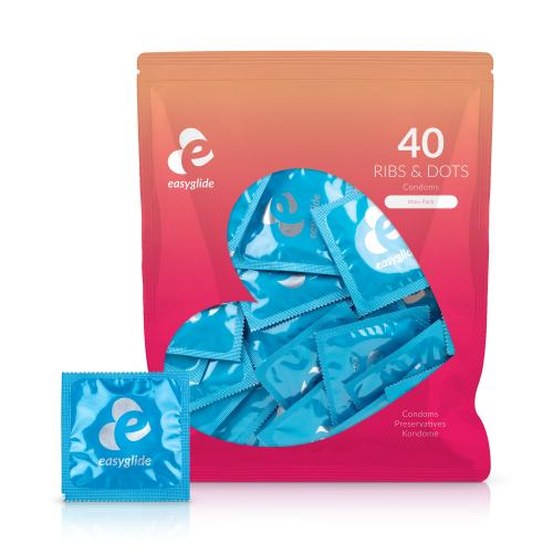 EasyGlide - Ribs and Dots Condooms - 40 stuks kopen Funcaps
 